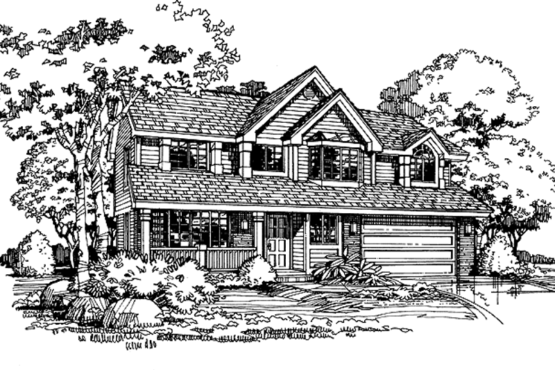 Home Plan - Country Exterior - Front Elevation Plan #320-549
