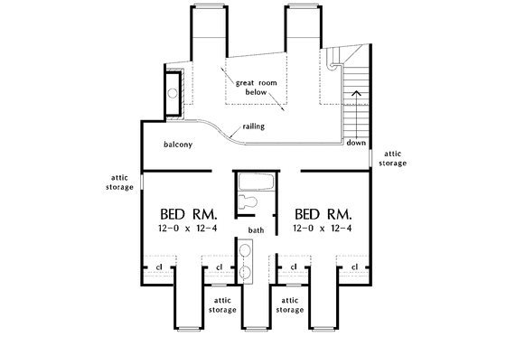 Floor Plan - Upper Floor for Country House Plan #929-345 - 4 bed, 3.5 bath