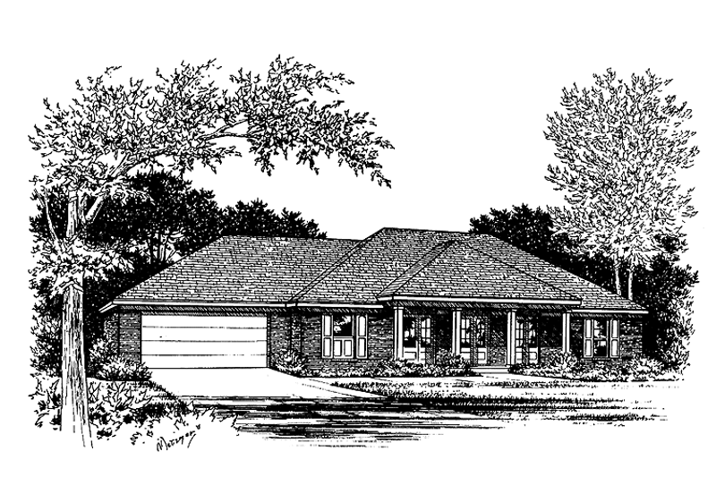 Dream House Plan - Country Exterior - Front Elevation Plan #15-378