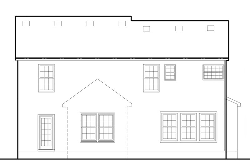 Dream House Plan - Exterior - Rear Elevation for Colonial House Plan #1053-72 - 3 bed, 2.5 bath
