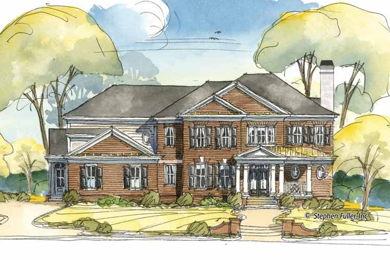 Home Plan - Exterior - Front Elevation 3 for Colonial House Plan #429-405 - 4 bed, 3.5 bath