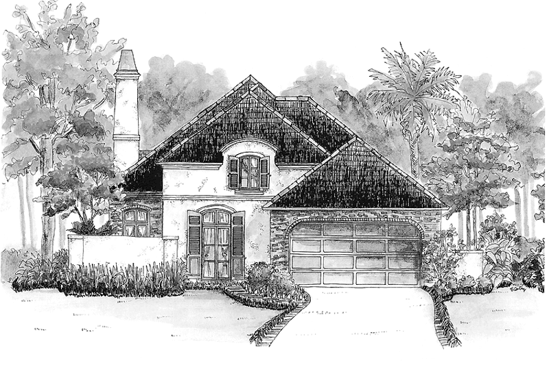 Dream House Plan - Country Exterior - Front Elevation Plan #301-142