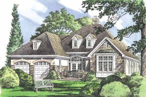 Country Exterior - Front Elevation Plan #929-694