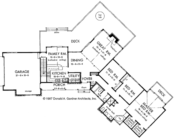 House Design - Ranch Floor Plan - Main Floor Plan #929-455