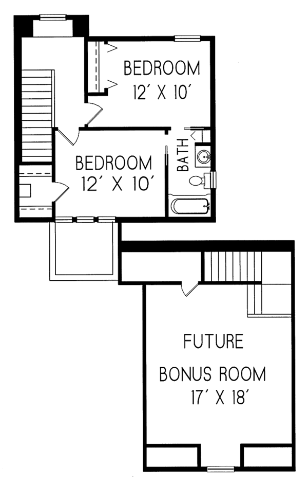 Architectural House Design - Mediterranean Floor Plan - Upper Floor Plan #76-128