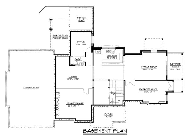 Farmhouse Floor Plan - Lower Floor Plan #1064-297
