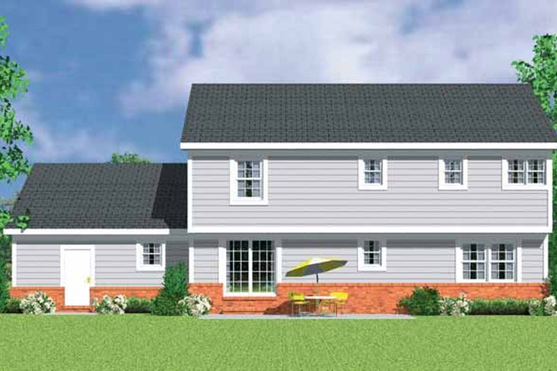 Home Plan - Country Exterior - Rear Elevation Plan #72-1108