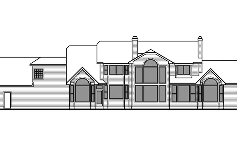 Architectural House Design - Exterior - Rear Elevation for Country House Plan #303-472 - 6 bed, 4.5 bath