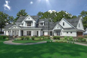 Exterior - Front Elevation 4 for Farmhouse House Plan #120-251 - 3 bed, 3 bath