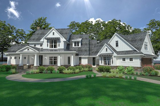Exterior - Front Elevation 4 for Farmhouse House Plan #120-251 - 3 bed, 3 bath