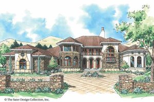 Mediterranean Exterior - Front Elevation Plan #930-305