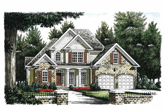 Exterior - Front Elevation 3 for Traditional House Plan #927-245 - 3 bed, 2.5 bath