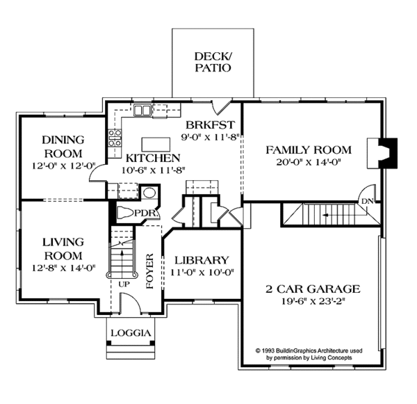 House Plan Design - Country Floor Plan - Main Floor Plan #453-490