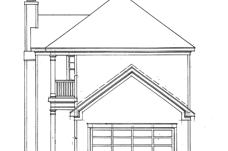 Home Plan - Exterior - Rear Elevation for Colonial House Plan #952-258 - 3 bed, 3 bath
