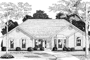 Ranch Exterior - Front Elevation Plan #56-654