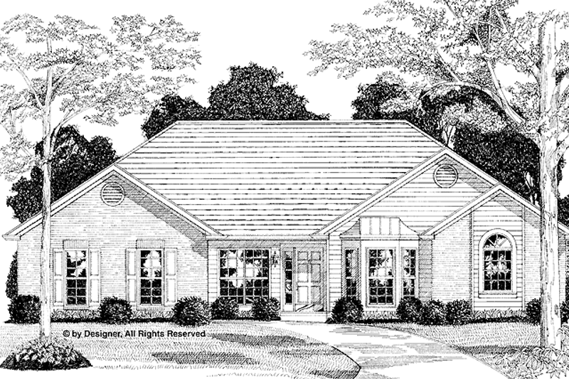 House Plan Design - Ranch Exterior - Front Elevation Plan #56-654
