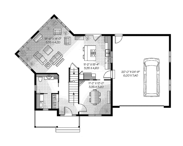House Design - Country Floor Plan - Main Floor Plan #23-2405