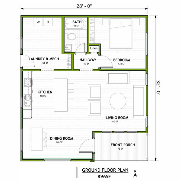 Modern Floor Plan - Main Floor Plan #1106-13