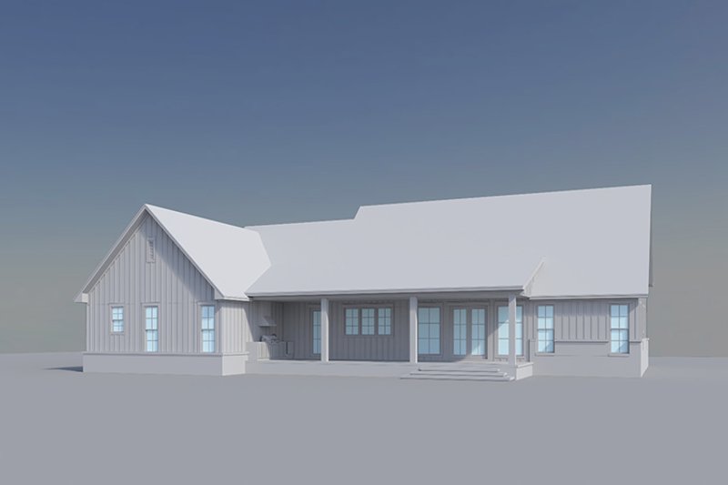 Dream House Plan - Exterior - Rear Elevation 6 for Farmhouse House Plan #430-436 - 3 bed, 2 bath