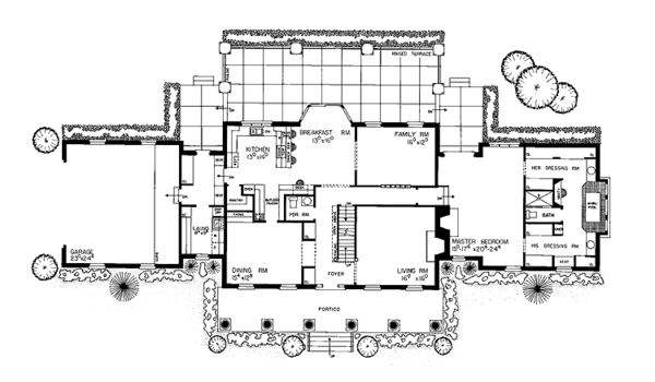 House Plan Design - Classical Floor Plan - Main Floor Plan #72-832