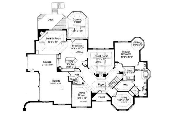 Floor Plan - Main Floor for Country House Plan #46-740 - 3 bed, 2 bath