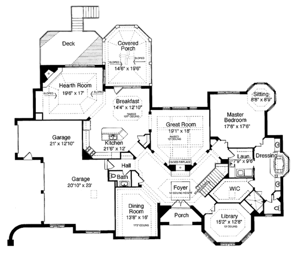 House Design - Country Floor Plan - Main Floor Plan #46-740