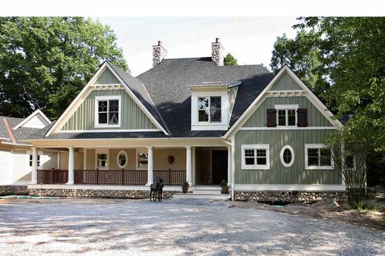 Exterior - Front Elevation 4 for Traditional House Plan #928-33 - 5 bed, 4.5 bath
