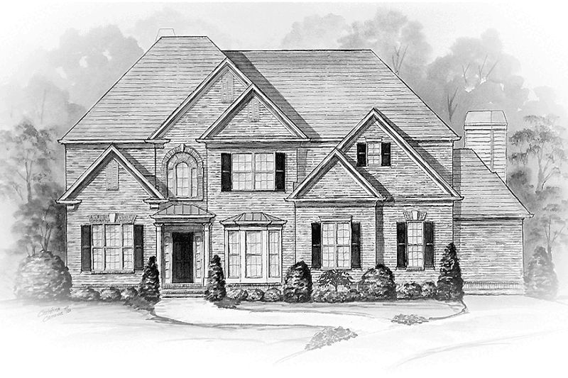 Dream House Plan - Traditional Exterior - Front Elevation Plan #54-203