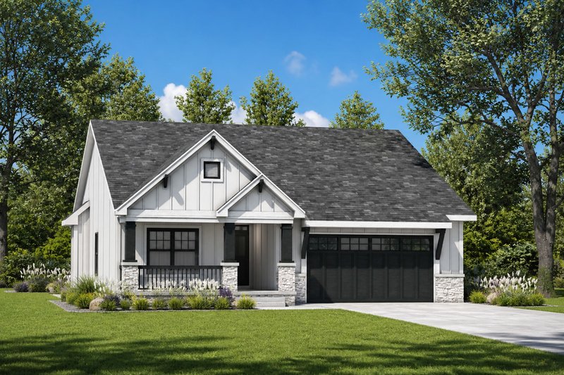 Exterior - Front Elevation 2 for Craftsman House Plan #20-2543 - 3 bed, 2 bath