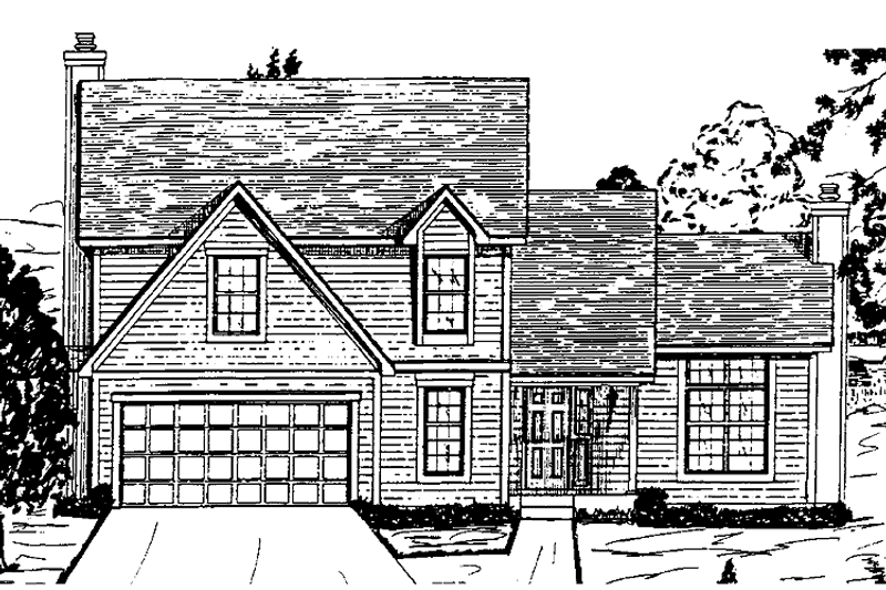 House Blueprint - Country Exterior - Front Elevation Plan #405-261