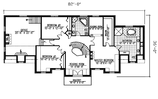 European Floor Plan - Upper Floor Plan #138-232