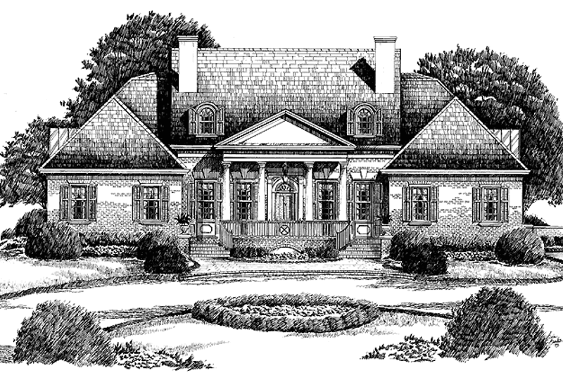 House Blueprint - Classical Exterior - Front Elevation Plan #429-138