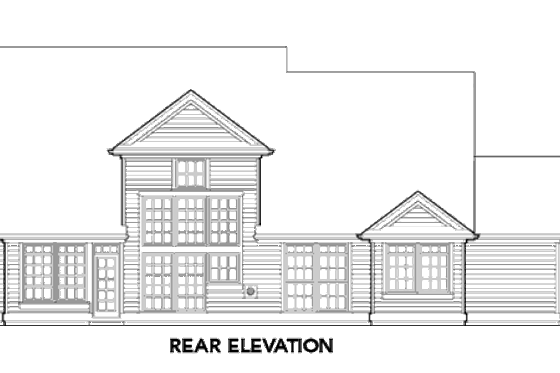 Exterior - Rear Elevation for Country House Plan #48-340 - 3 bed, 2.5 bath