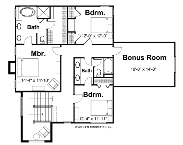 Dream House Plan - Traditional Floor Plan - Upper Floor Plan #928-107