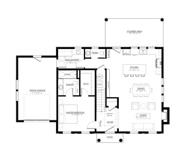 Architectural House Design - Bungalow Floor Plan - Main Floor Plan #1114-62