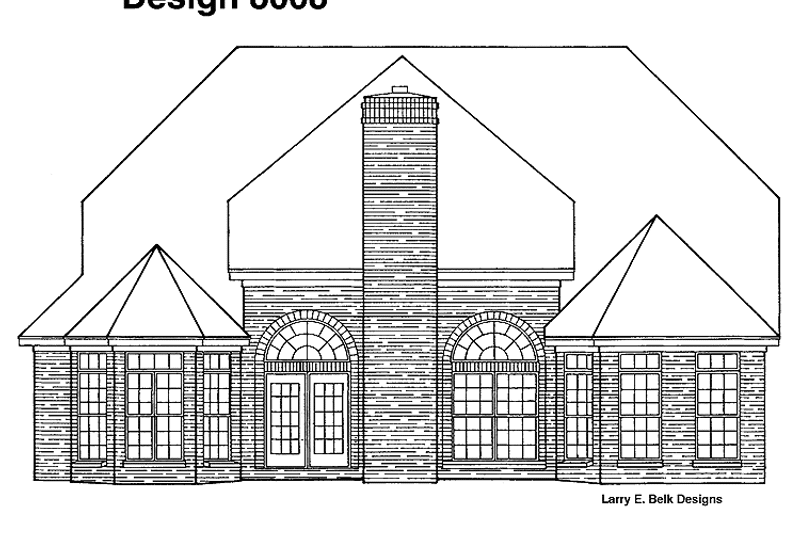 Architectural House Design - Exterior - Rear Elevation for Traditional House Plan #952-8 - 3 bed, 2.5 bath