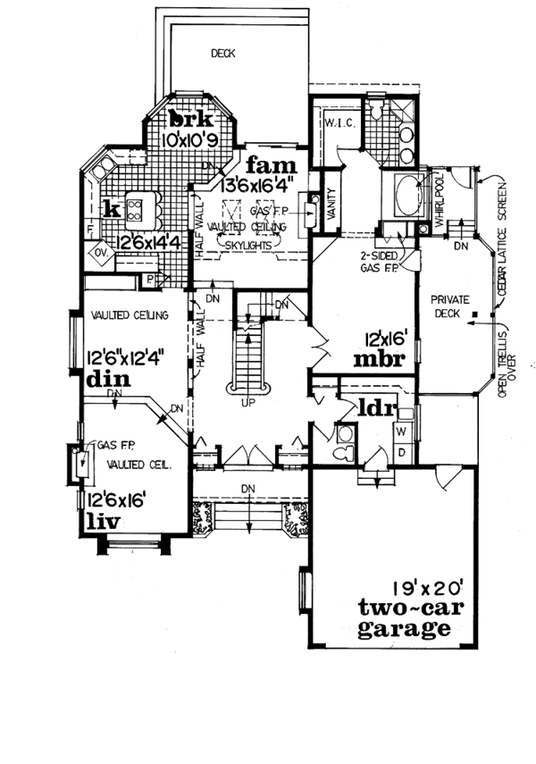 Architectural House Design - Contemporary Floor Plan - Main Floor Plan #47-743