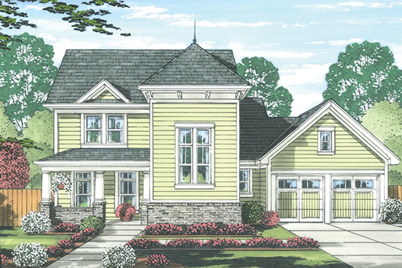 Architectural House Design - Traditional Exterior - Front Elevation Plan #46-846