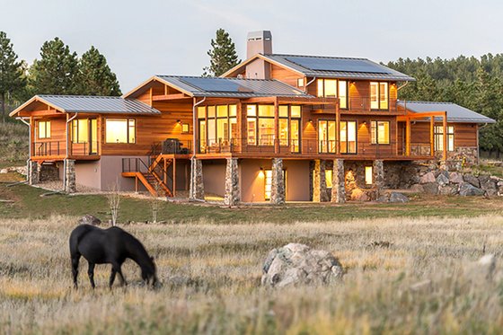 Dream House Plan - Exterior - Other Elevation for Prairie House Plan #1042-17 - 4 bed, 4 bath
