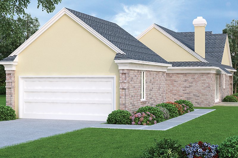 Home Plan - Exterior - Rear Elevation 1 for Ranch House Plan #45-536 - 2 bed, 2 bath