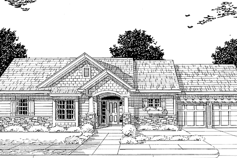 House Design - Craftsman Exterior - Front Elevation Plan #46-753
