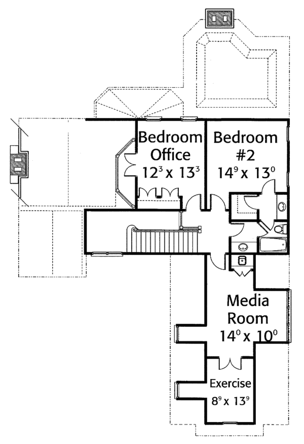 House Plan Design - Country Floor Plan - Upper Floor Plan #429-299