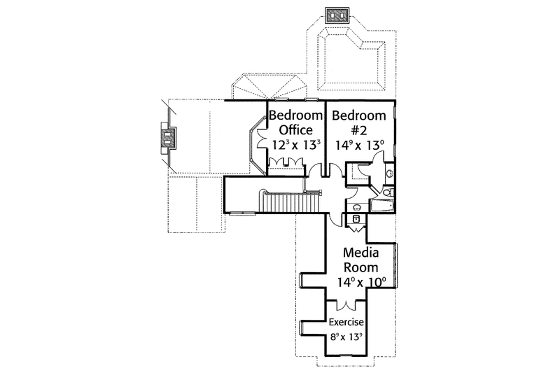 Architectural House Design - Floor Plan - Upper Floor for Country House Plan #429-299 - 3 bed, 2.5 bath