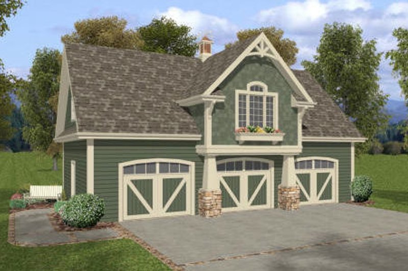 Home Plan - Craftsman Exterior - Front Elevation Plan #56-553