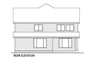 Exterior - Rear Elevation for Farmhouse House Plan #569-48 - 5 bed, 3 bath