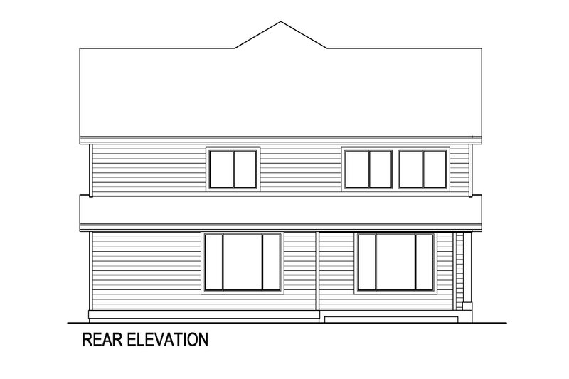 Dream House Plan - Exterior - Rear Elevation for Farmhouse House Plan #569-48 - 5 bed, 3 bath