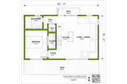 Modern Style House Plan - 1 Beds 1 Baths 774 Sq/Ft Plan #1106-2 