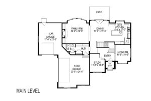 Floor Plan - Main Floor for European House Plan #920-115 - 4 bed, 2.5 bath