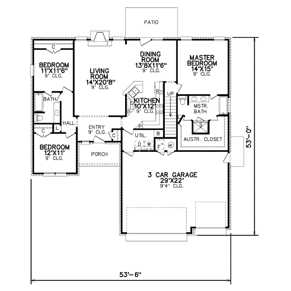 Traditional Floor Plan - Main Floor Plan #65-433