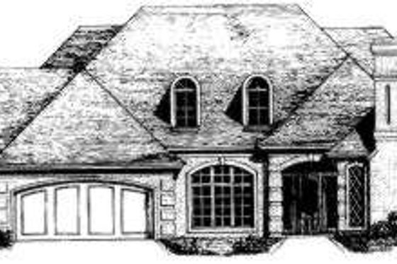 Exterior - Front Elevation for European House Plan #310-143 - 4 bed, 3.5 bath